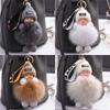 Cars Key Ring Jewelry Gift Sleeping Baby Doll Pompom Keyring Fluffy Plush Doll Plush Keychain