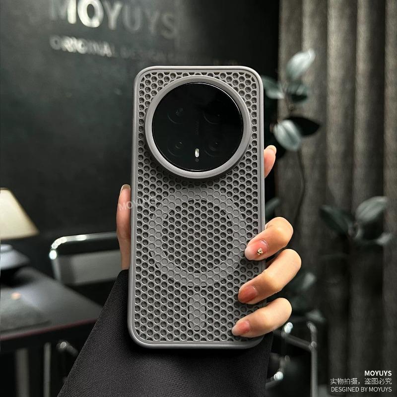 Custodia per Honor Magic 8 Pro con Foro per Dissipazione del Calore a Nido d'Ape Magnetico, Cover in Silicone per Telefono, Paraurti Resistente alle Impronte Digitali e alla Polvere