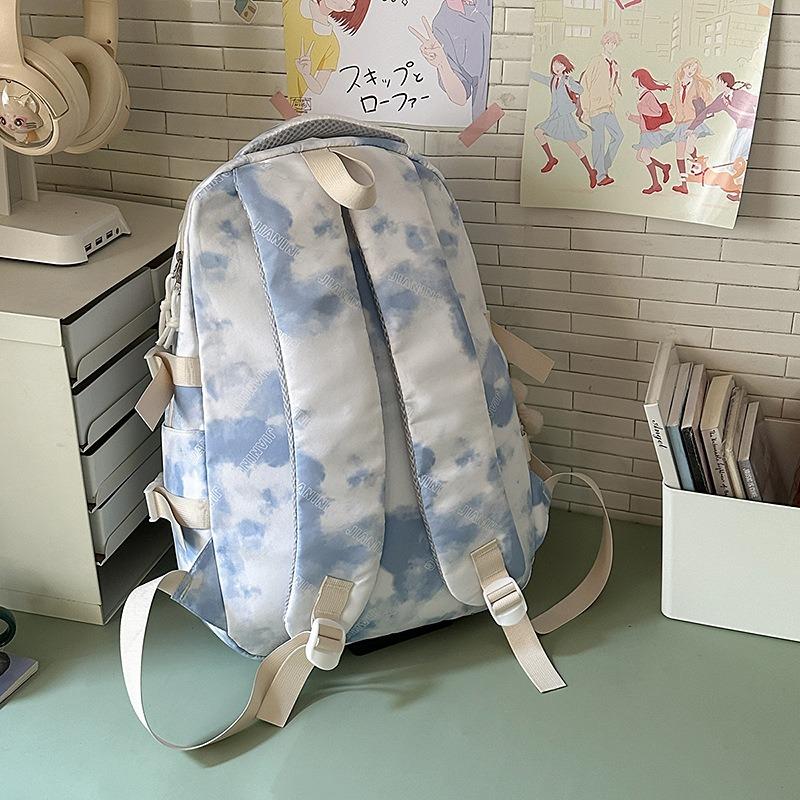 New High-value Personalized Graffiti Tie-dye Backpack, Lightweight and Large-capacity Backpack for Junior High School Students