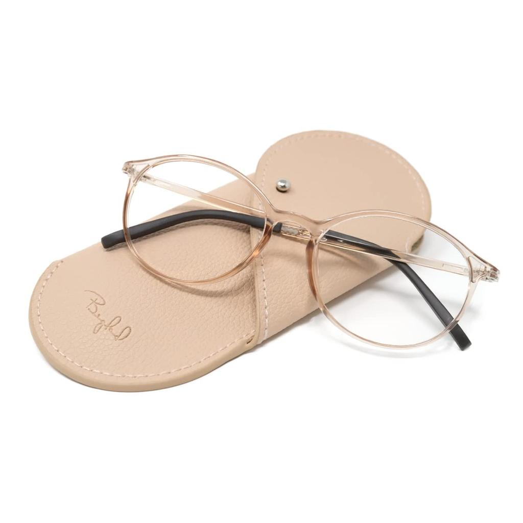 Bigrad BG4007BE Stylish Reading Glasses with Classic Boston Blue Light Filtering Lenses Case, Style, Ultra-Lightweight Frame, (+1.5 Power)