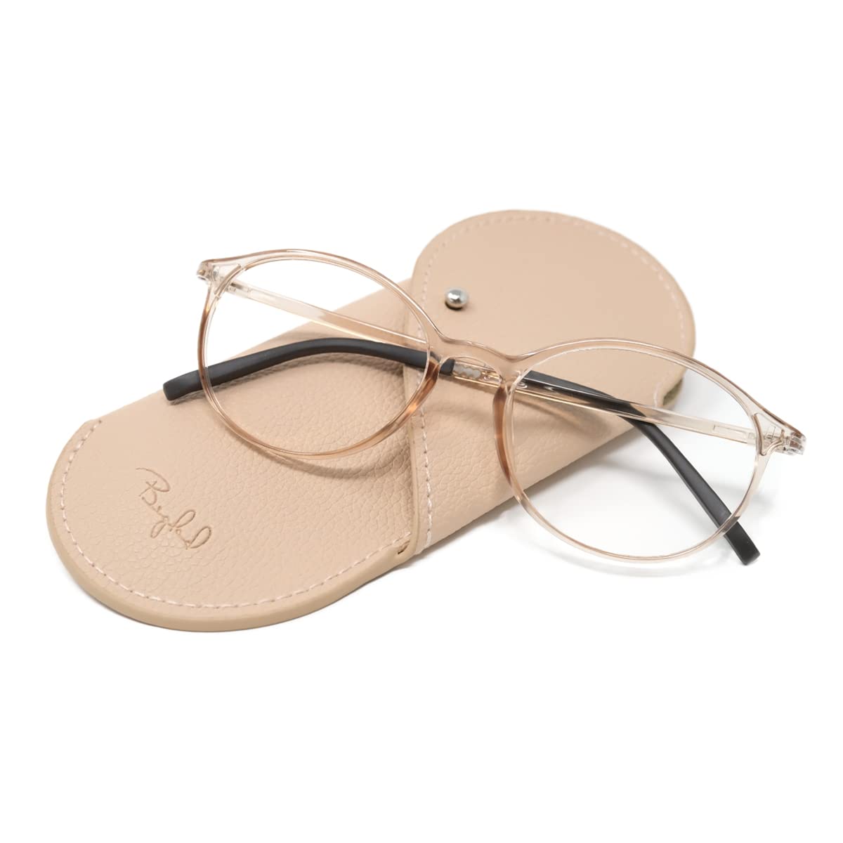 

Стильные очки для чтения Bigrad BG4007BE с классическими линзами Бостон с фильтром синего света, чехол, стиль, ультралегкая оправа, (+1.5 Диоптрии) бежевый