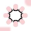 24 Pcs Short Square False Nail French Tip Stick On Nail Artificial Nail Glossy Press On Nail Acrylic Nail for Woman