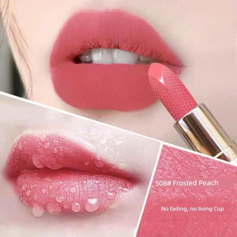 Li Jiaqi Recommend Non-Fading No Stain On Cup Red Lipstick Raincoat Matte Plain Face White Cherry Color Waterproof
