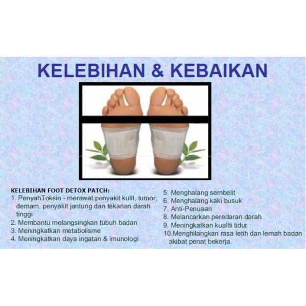 

100 KEPING Detox Patch Pelekat Kaki Serap Toxin Badan WHITE DETOX Pad kilang murah borong kinoki травяной ори