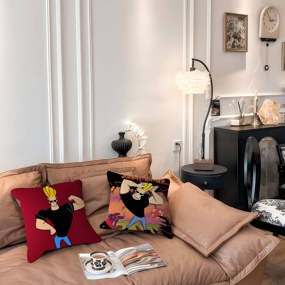 Kreskówkowy J-Johnny Bravo poszewka na poduszkę pokrowiec na poduszkę na sofę dekoracja pokoju domowego prezent dla dzieci
