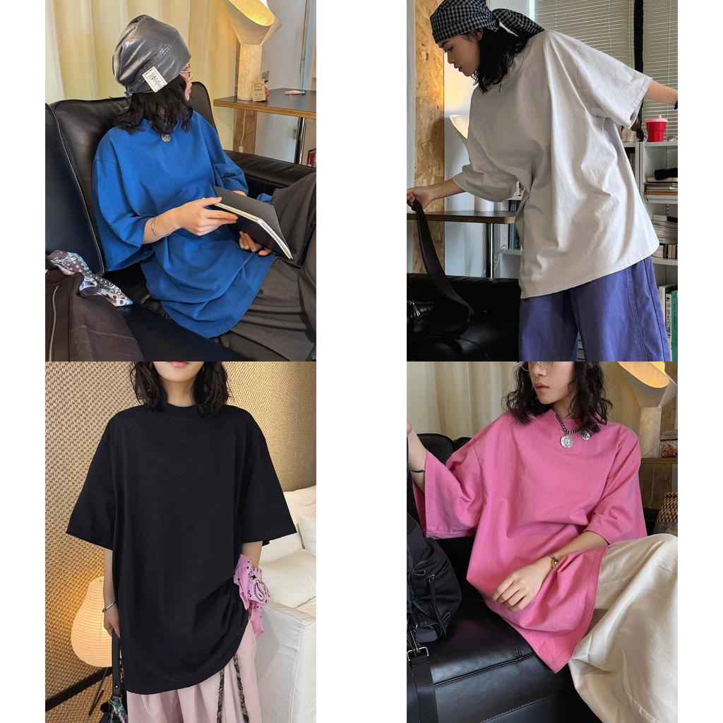 Paris Oversize T Shirt With Spliced Design For Casual Daily Wear
