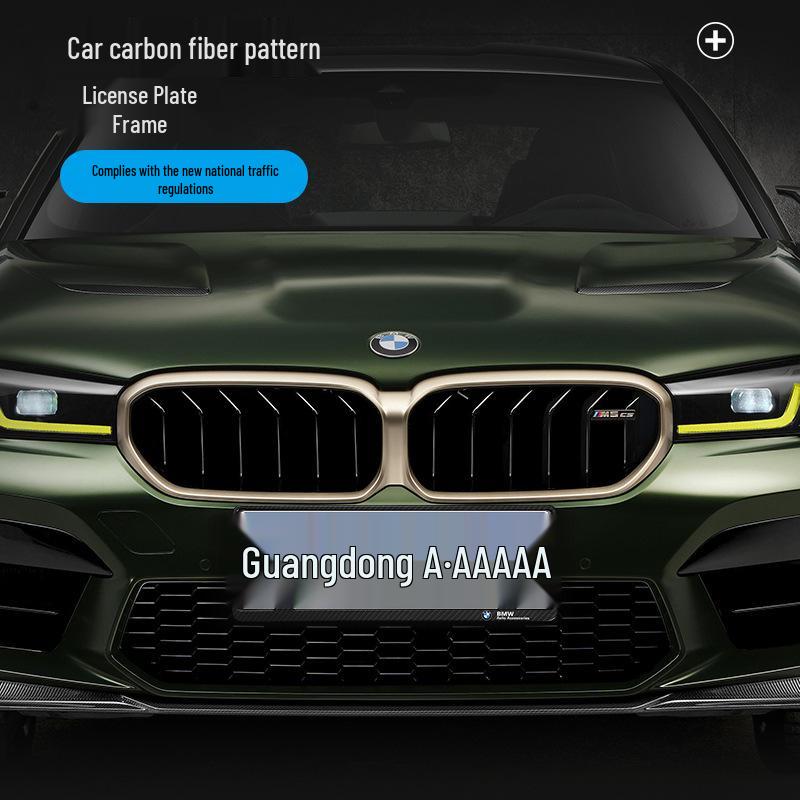 Uchwyty tablicy rejestracyjnej z włókna węglowego do BMW: X1, X2, X3, X4, X5, Seria 1, Seria 3, Seria 5.