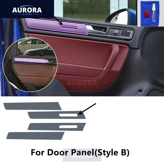 Pro VOLKSWAGEN TOUAREG 11-18 Průhledná ochranná fólie z TPU na středovou konzolu interiéru vozu, fólie proti poškrábání a opravná fólie, příslušenství