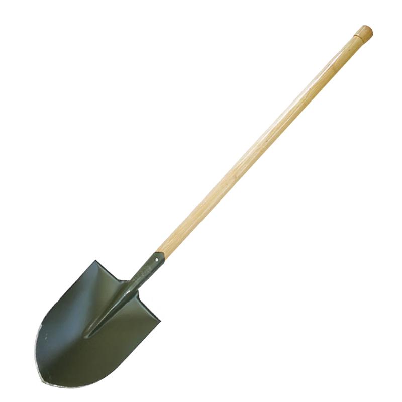 Heavy-Duty Engineer Shovel with Wooden Handle