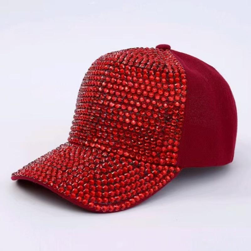 Retro Women's Rhinestone Baseball Cap: Stylish Travel Sunscreen Hat