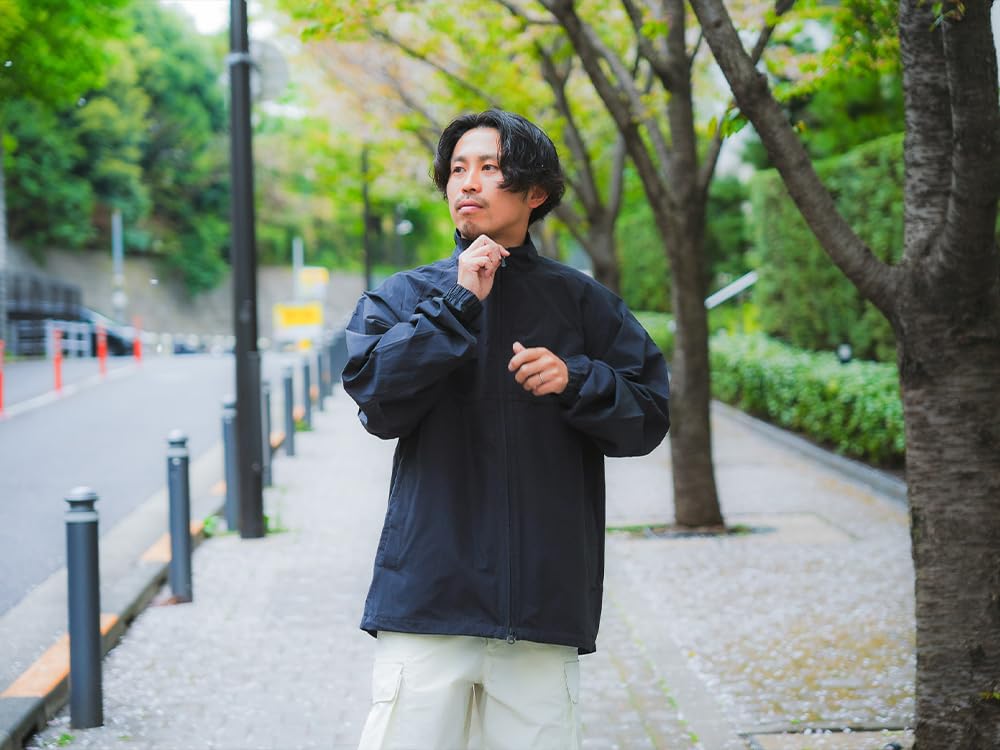 Snow Peak Leichte Mountain Cloth Stehkragenjacke Oberteil Größe M EC-JK-25SU001, Jacke, Herren/Damen, Anthrazit,