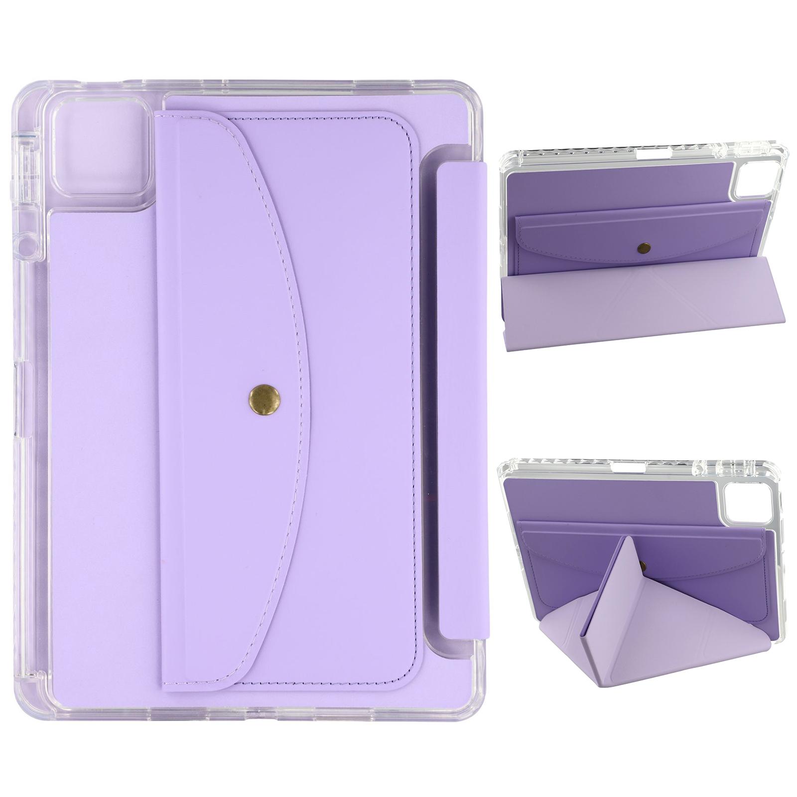 

For Xiaomi Pad 7/Pad 7 Pro Case Origami Stand Wallet PU Leather Tablet Cover with Pencil Slot Purple