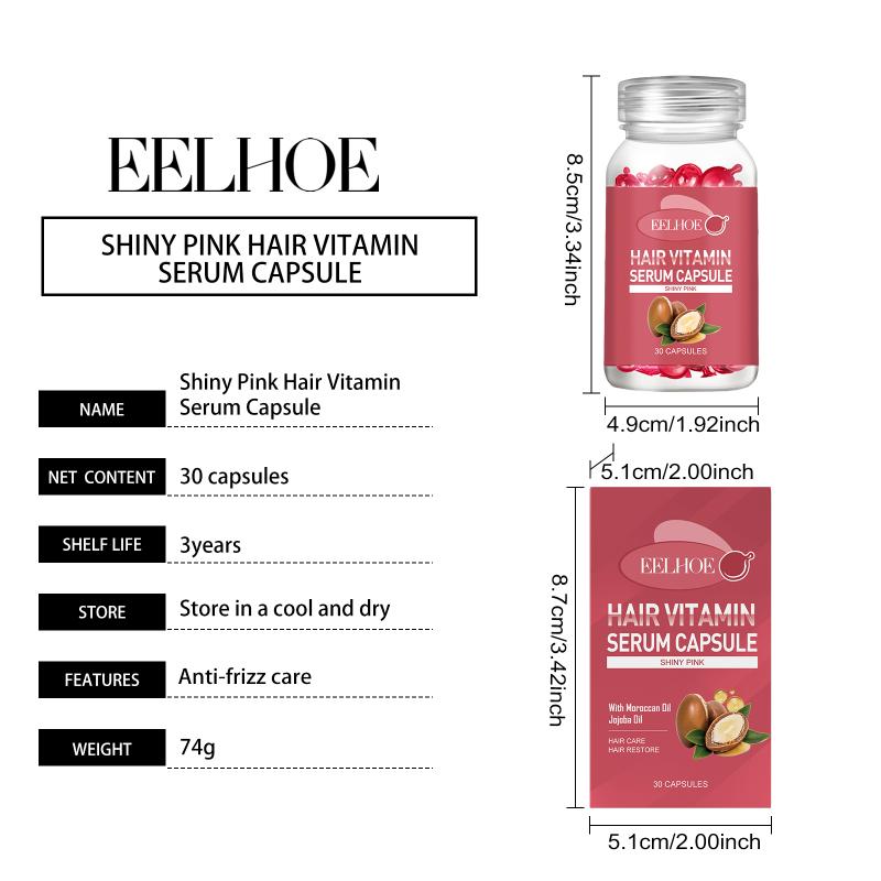 Eelhoe Anti Hair Loss Hair Vitamin Capsule Oil Keratin Complex Oil Smooth Silky Hair Serum Hair Mask Repair Frizz Damaged