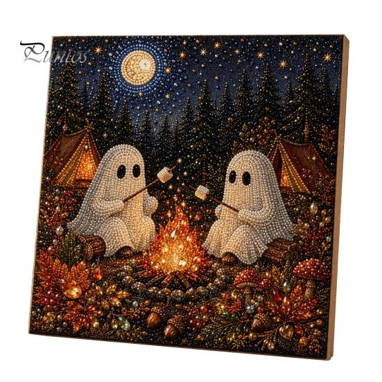 Winterwunderland Kreativaktivitäten Weihnachten Kunst-Kit mit künstlichen Perlen, Xmas Hut Katze Hund Malerei DIY Themenprojekte 3D Welpen Perlen Bastel-Kit für Erwachsene,