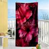 Rose Personalized Text Beach Towel Super Soft Microfiber Quickdry Fabric Suitable for Swimming Gym Camping Yoga Vacation