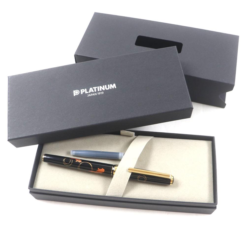 Pristine PLATINUM fountain pen Kanazawa foil, modern lacquer, goldfish 18K Used