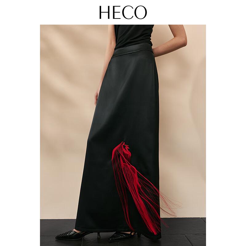 HECO New Chinese Style Tassel Horse Embroidery Suit Skirt M