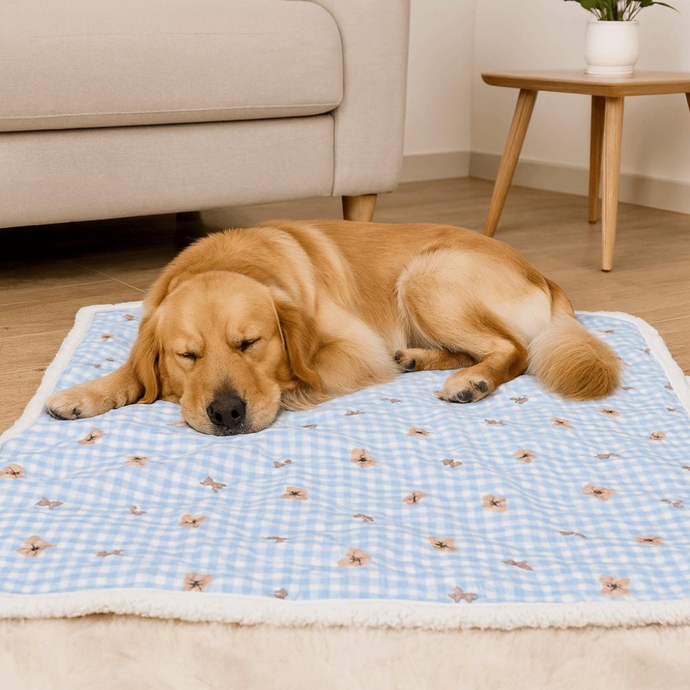 Dog Cushion Thickened Pet Blankets Warm Cartoon Winter Pet Mat Fluffy Cat Sleeping Mat Pet Cage
