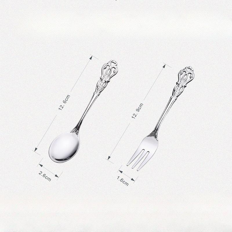 HANYANG 304 Stainless Steel Tableware Family Hotel Supplies Steak Fork and Spoon Set Western-style Tableware