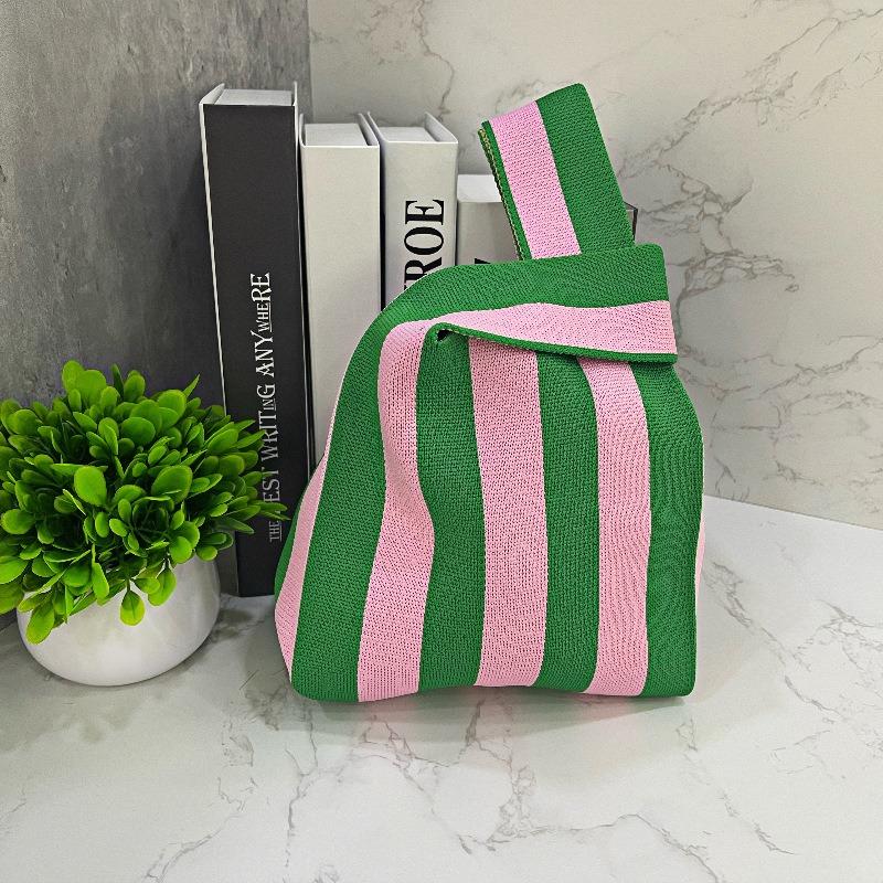 Square Rhombus Rhombus Stripe Geometric Knitted Gift Bag Handbag Handbag Handbag Tote Bag