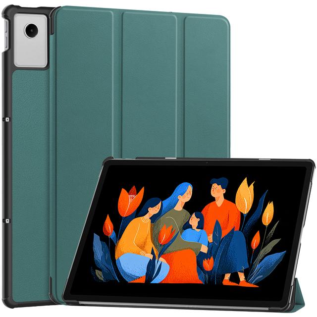 

Smart Tablet Case For Lenovo Idea Tab Plus K12 2025 12.1 inch Model TB361ZU TB361FU ZAG70922US Tri-fold Stand PU Leather Cover Tab K12 ZAG70922US темно-зелений колір