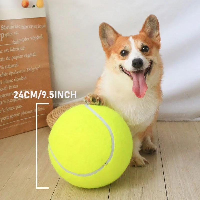 9.5Inch Dog Tennis Ball Giant Pet Toys for Dog,Chewing Toy Signature Mega Jumbo Ball Training Supplies Dog Training Supplies