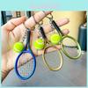 Charming Metal Tennis Racket Keychain Stylish Sports Gift Perfect For All Occasions