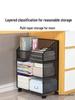 Mobile Under-Desk File Storage Rack with Wheels