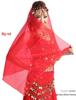 Belly Dance Performance Jewelry Set: Headdress, Veil, Necklace, Earrings, Head Chain, Ring, Bracelet
