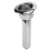 2 In 1 Boat Fishing Rod Cup Holder Stainless Steel Strong Structure 280mm Round Top Cup Holder for Yacht Ship 15 Degrees
