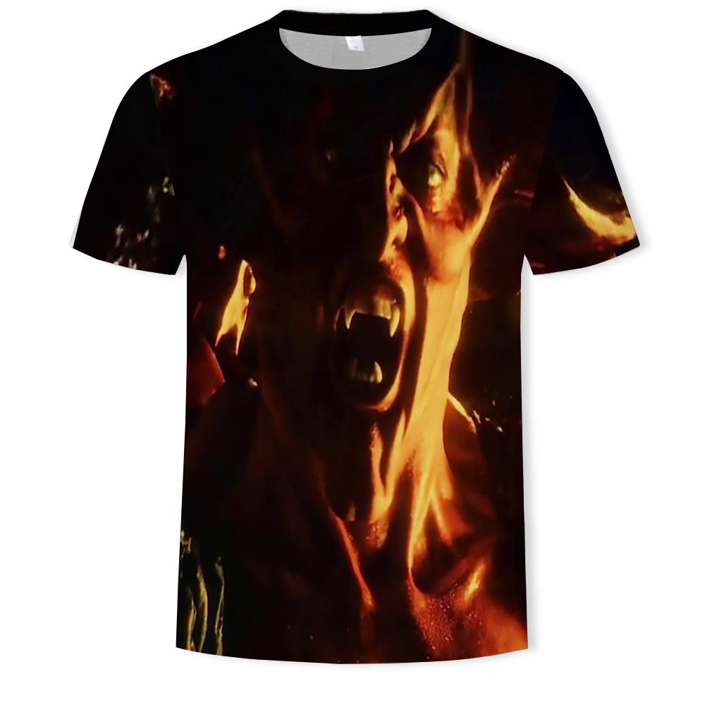 Summer Round Neck T-shirt Men's Game IP Short Sleeve Women Teenager Clothes Quick-drying Top