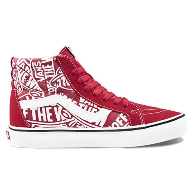 Vans Sk8 Rrissue Pu Retro Casual High-Top Skate Shoes Unisex Sneakers Red White VN0A2XSBUKL