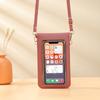 Touch Screen Mobile Phone Bag, Women'S Floral Printed Crossbody Bag, Fashionable Flip Bag