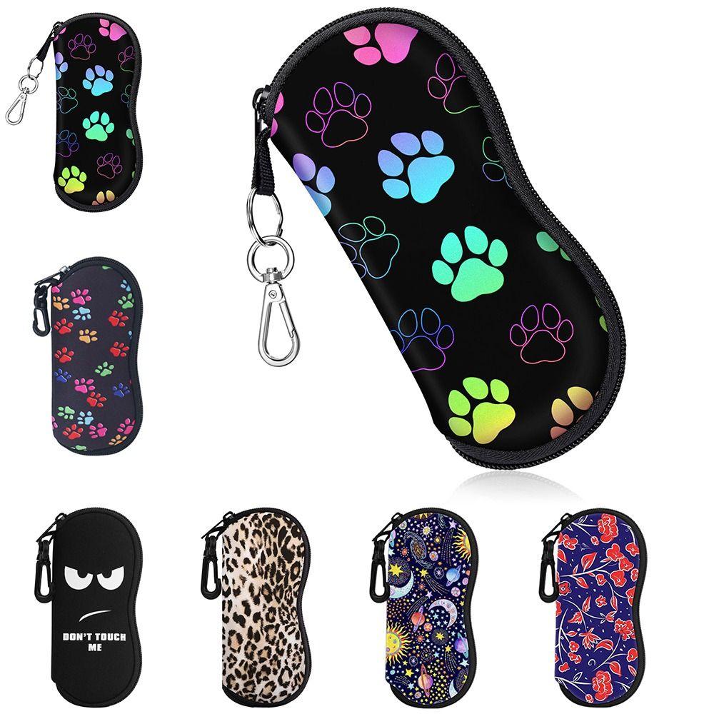 Durable Neoprene Eyeglass Case Soft Reading Glasses Case Zipper Glasses Pouch  for Men and Women