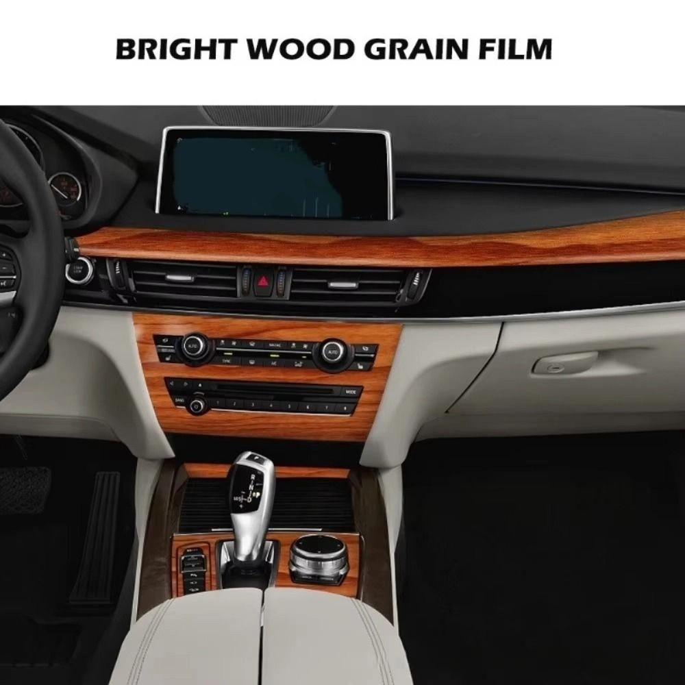 Bubble Free Wood Grain Decal Stickers Self Adhesive Car Internal Decorative Paper  Kitchen