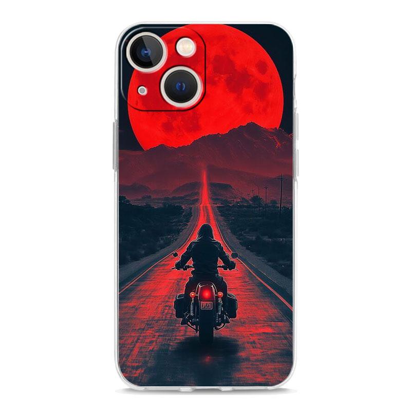 Phone Case For iPhone 17 Air Cases iPhone 16 15 12 13 14 Pro Max SE 7 8 Plus iPhone11 Clear Soft Cover Cool Motorcycle