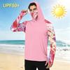 Men's Casual Outdoor Hooded Long Sleeve Sun Protection Shirt Tie Dye Print Lightweight Breathable Quick Dry Fabric
