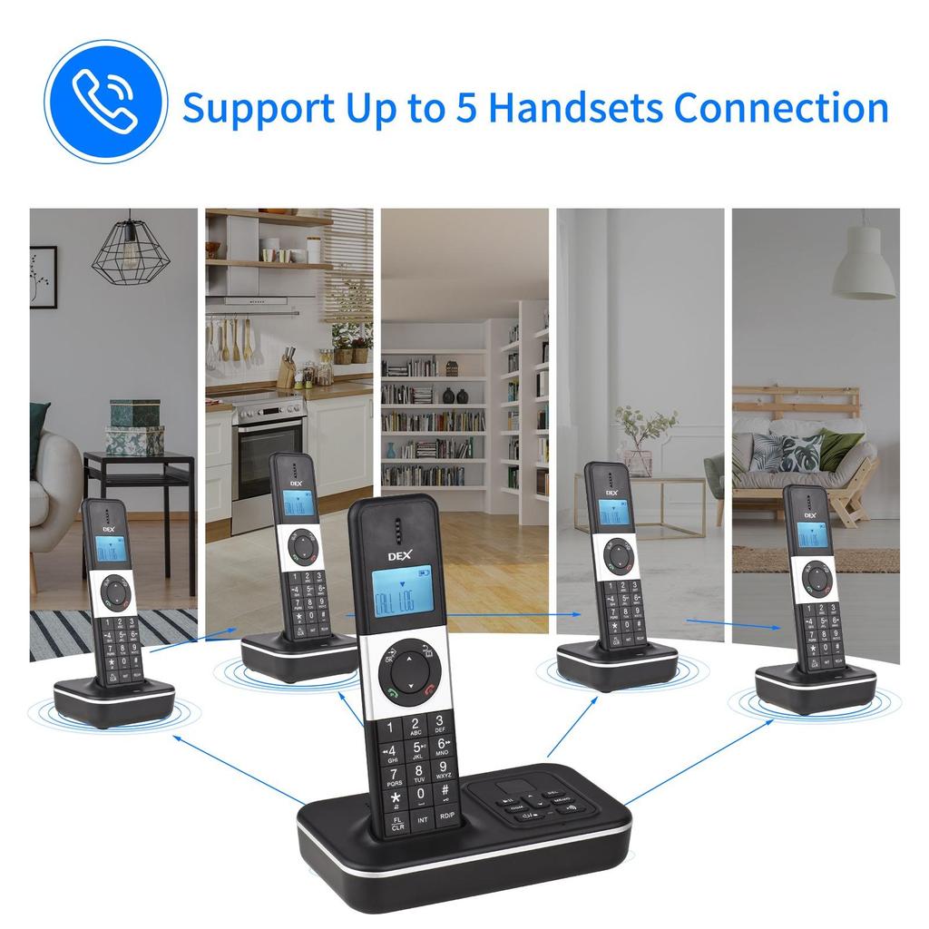 Radiotelephone with Two Handsets Home