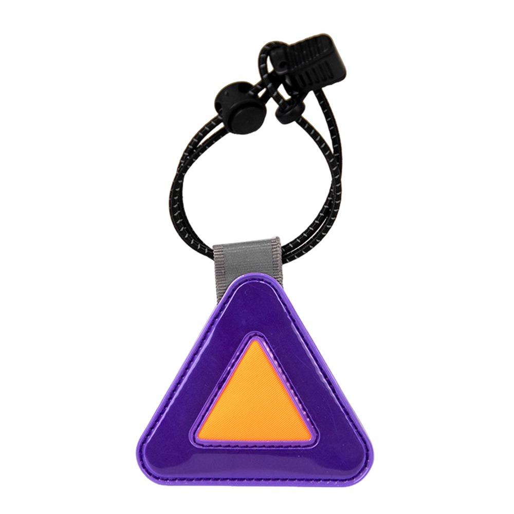 1Pcs Safety Warning Reflective Triangle Sign with Spring Hook Hanging Tag  Night Cycling Riding