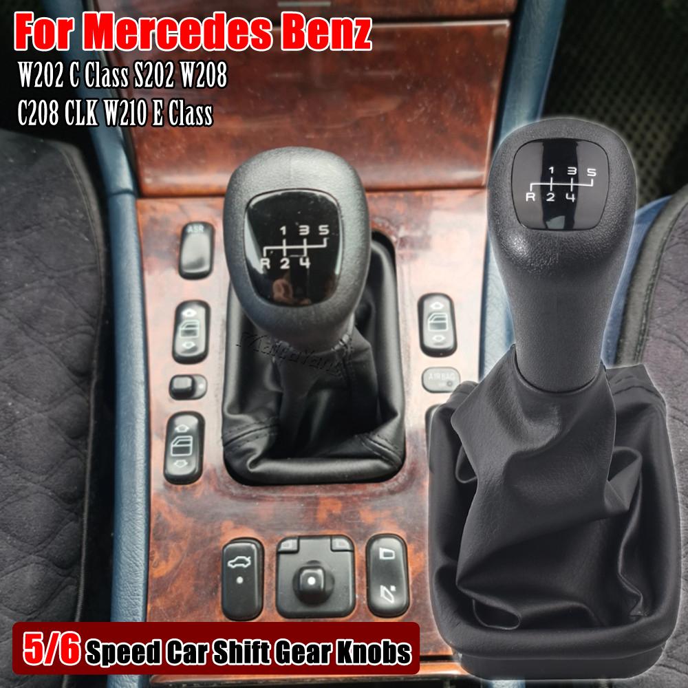 5/6 Speed Manual Gear Shift Knob Gaitor Boot Cover Case For Mercedes Benz W202 C Class S202 W208 C208 CLK W210 E Class