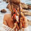 Quasten Boho Stil Kopfschmuck Perlen Regenbogen Indisches Stirnband Retro Feder Stirnband Fotografie Abschlussball