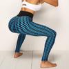 Damen Yogahose mit Print, hohe Taille, kurze Hose mit Tasche, für Training, Laufen, Yoga