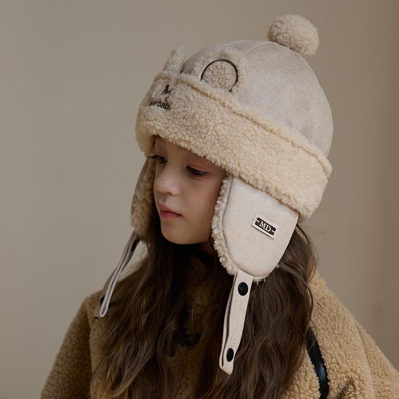 Chapeau Lei Feng coupe-vent 2025 pour enfants—Pull chaud et épais avec protection des oreilles pour l'automne et l'hiver