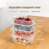 Disposable Rectangular Plastic Meal Boxes with Lids, 750ml, 300-Count