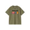 SS24 S/S Oh Yeah T-Shirt Heart Letter Print Crew Neck Short Sleeve T-Shirt Men Tops Green I033158-1YS-XX