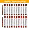 uxcell Furniture Repair Wax Crayon Wood Repair Furniture Markers for Wood and Laminate Red Series Kit, 20-Piece Set, Sticks, Scratches, Holes, Tables,