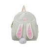 School bag, solid color cute rabbit backpack, girls' backpack, commuting elementary school student's backpack, new little rabbit backpack