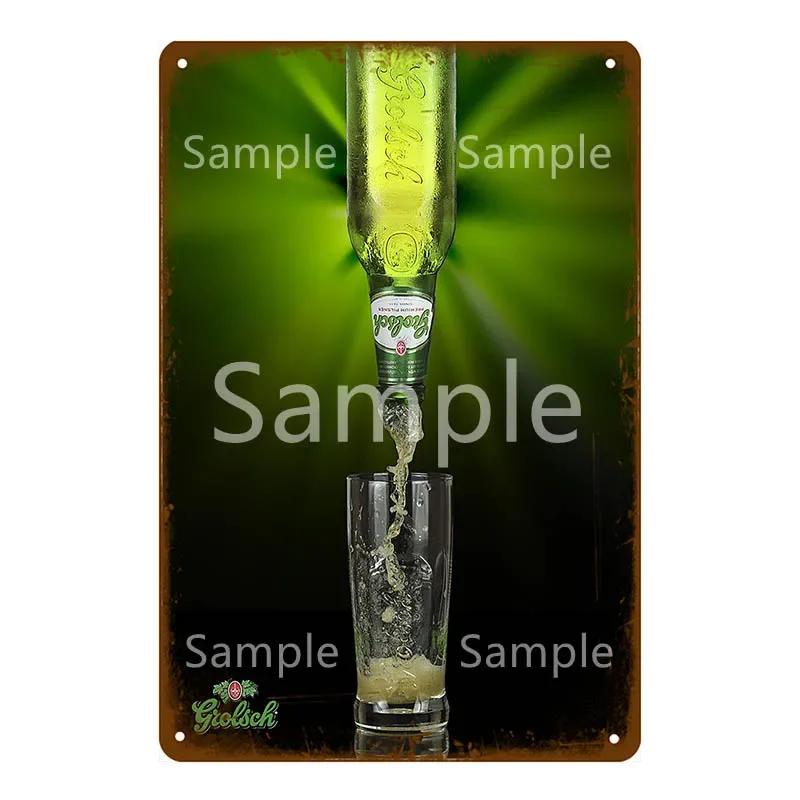 Grolsch Lager Beer Metal Poster Tin Signs Wall Art Painting Decorative Plaque Bar Pub Club Home Decor Art Crafts YK052