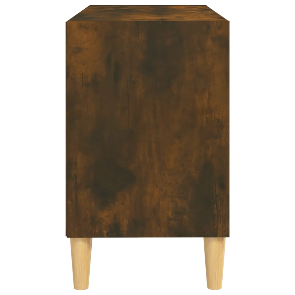 Vidaxl Szafka Pod Tv, Drewniane Nóżki, Przydymiony Dąb, 69,5X30X50 Cm