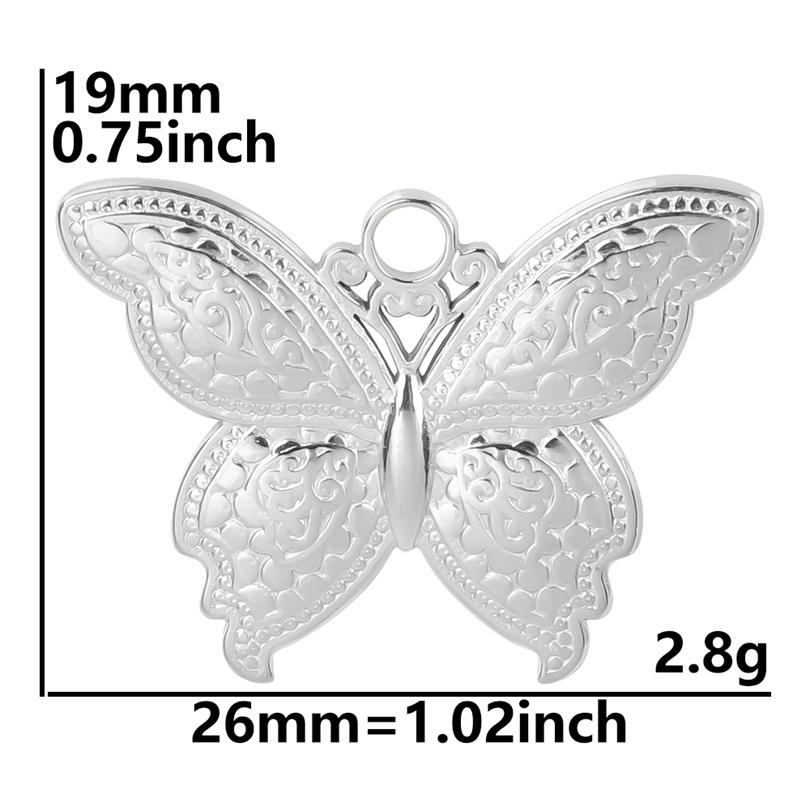 

5pcs Steampunk Animal Pendant Stainless Steel Butterfly Charms For Jewelry Making Supplies/Bulk DIY Earrings Necklaces Pendants